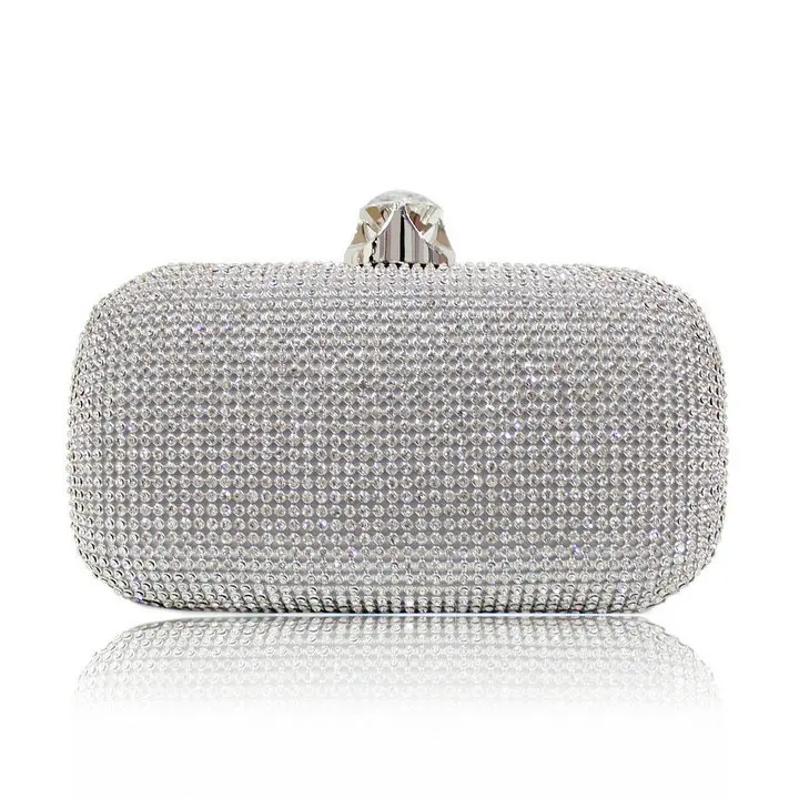 Wedding Bridal Diamond Handbag Shoulder Party Crystal Bag Clutch Wedding Bridal Diamond Handbag Shoulder Party Crystal Bag Clutch Women Satin Evening Bags Las Banquet Dinner Clutches Purse In From Luggage