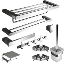 304 набор аксессуаров для ванной комнаты из нержавеющей стали, настенный держатель для полотенец, набор аксессуаров для ванной комнаты, Полированная полка для душа, держатель для стакана