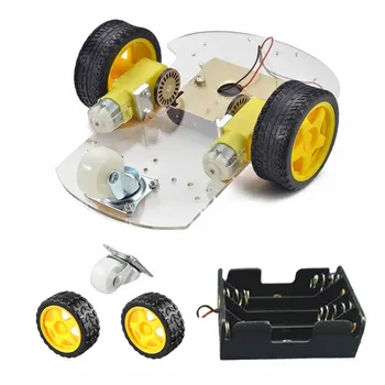 

DIY 2-Wheel Smart Robot Car Chassis Kit For Arduino Black + Yellow