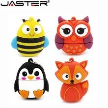 JASTER милый пингвин сова лиса флеш-накопитель мультфильм usb флеш-накопитель Флешка 4 ГБ/8 ГБ/16 ГБ/32 ГБ U диск животные карта памяти подарок