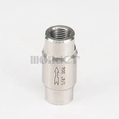 1/" BSP Женский 304 из нержавеющей стали обратный встроенный пружинный клапан односторонний обратный клапан 915 фунтов/кв. дюйм
