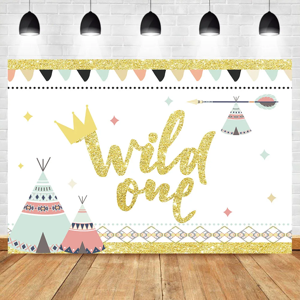 

NeoBack Wild One Photography Backdrops Tent Photo Background Newborn Baby Shower Birthday Party Backdrops for Photo Studio