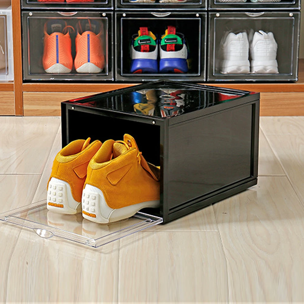 Кроссовки коробка для хранения в сборе Ящик для хранения обуви Органайзер баскетбольные высокие кроссовки настенные коллекции подставка