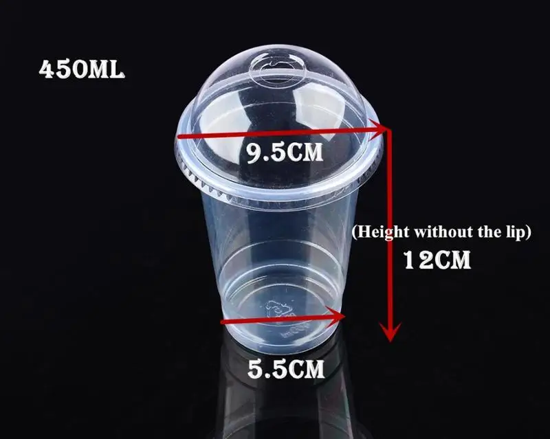 Wholesale 100 Pcs / Set Clear Disposable Plastic Tea Cup Coffee Cups