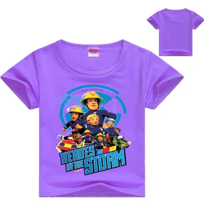 Летний костюм пожарного Сэма от 2 до 12 лет одежда пожарного комплект летней одежды для мальчиков комплект одежды для маленьких мальчиков, рубашка - Цвет: Бежевый