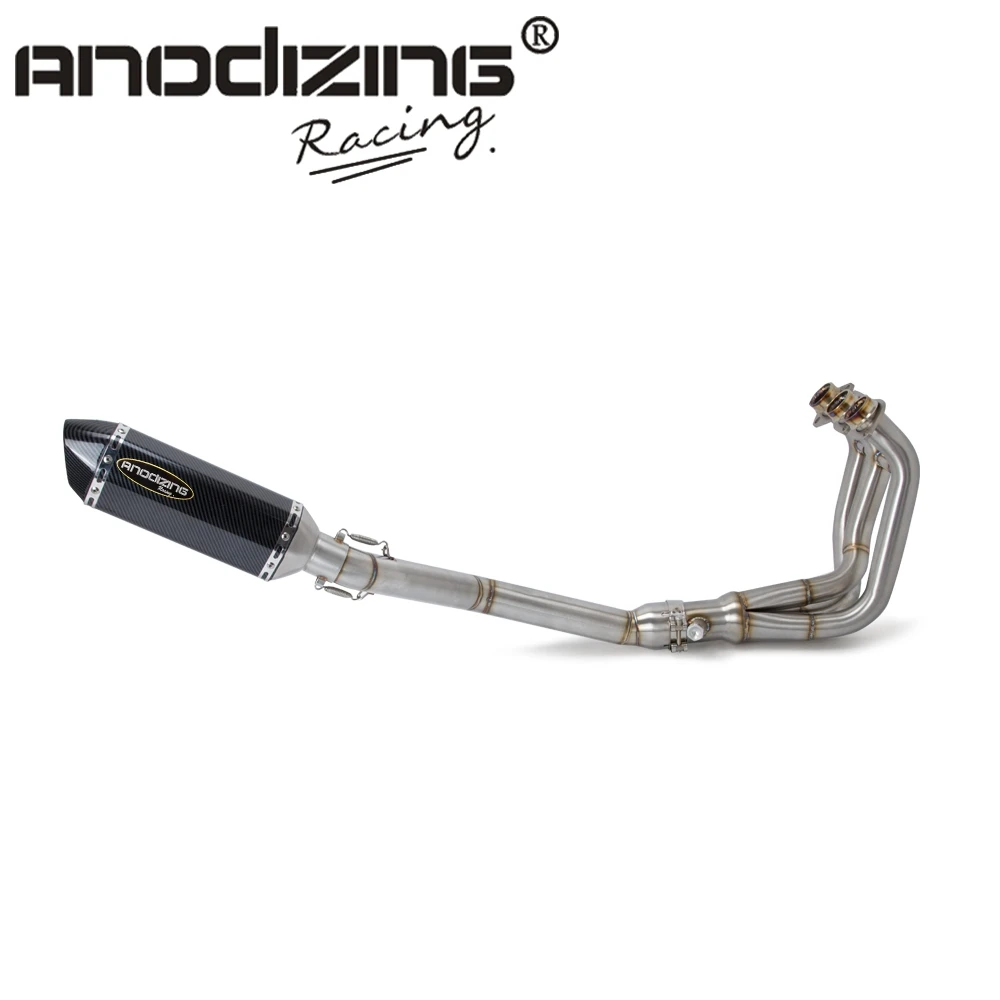 

Motorcycle Header Loop Front Middle Pipe Full Exhaust System For YAMAHA MT-09 MT09 Tracer/TRACER 900/900 GT/FJ-09 2014-2019