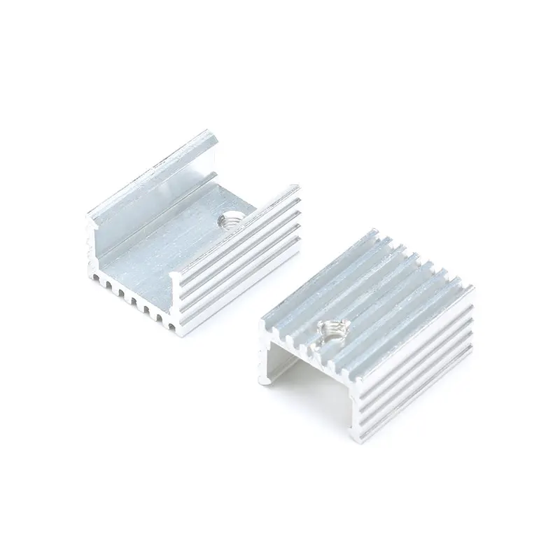 10 pcs 20x15x10MM Aluminum Heat Sink U Type Heatsink Black Cooler Radiator for TO-220 7805 Cooling GHMY For TO-220 7805 Cooler (4)