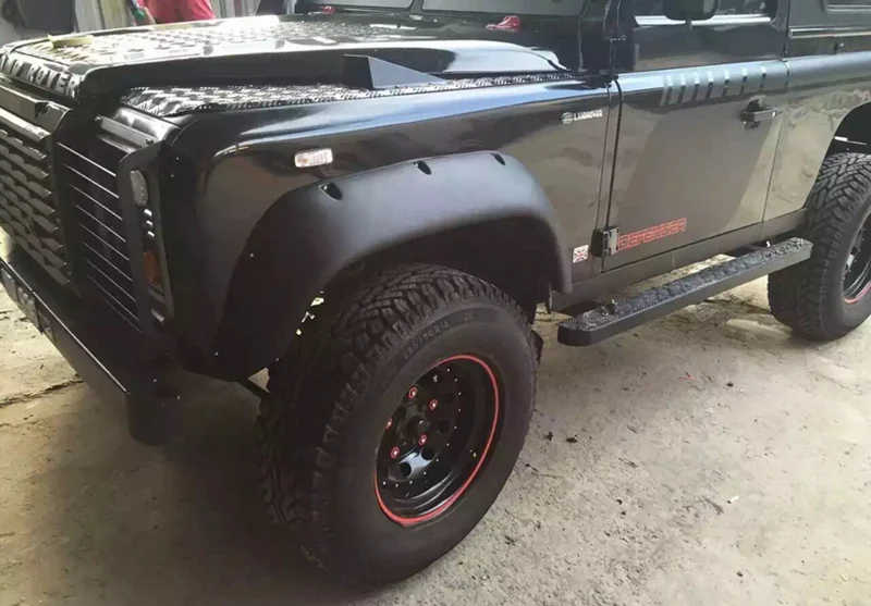 

Land Rover Defender TD4 TD5 Fender Flares Mud Flaps Mudguards Splash Guards Arch Wheel Eyebrow