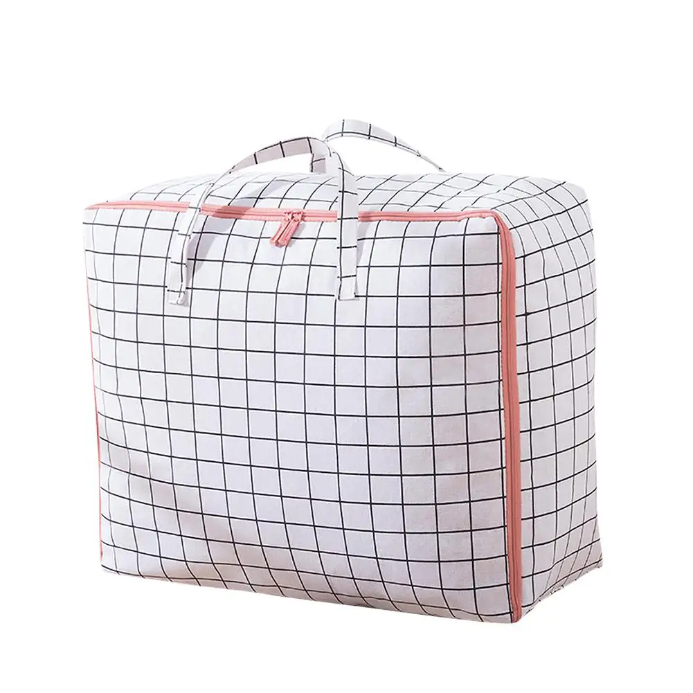 Fashion Cotton Linen Portable Large Quilt Storage Bags Luggage Bags