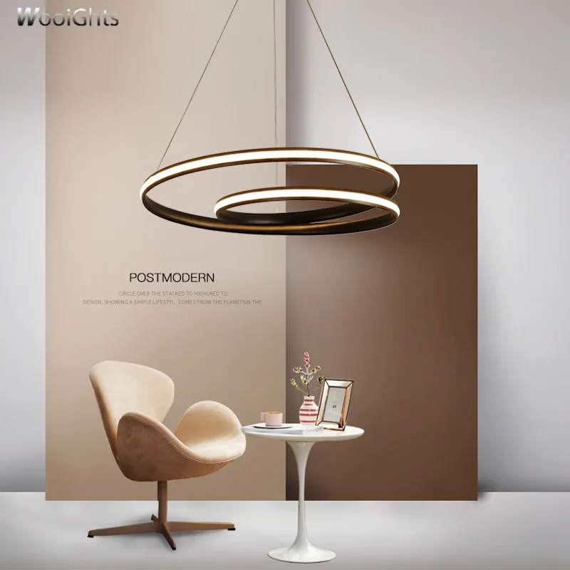 

Wooights Modern Pendant Chandelier Lighting for Office Dining Living room Kitchen 110V 220V Lustre Cord hanging White Chandelier