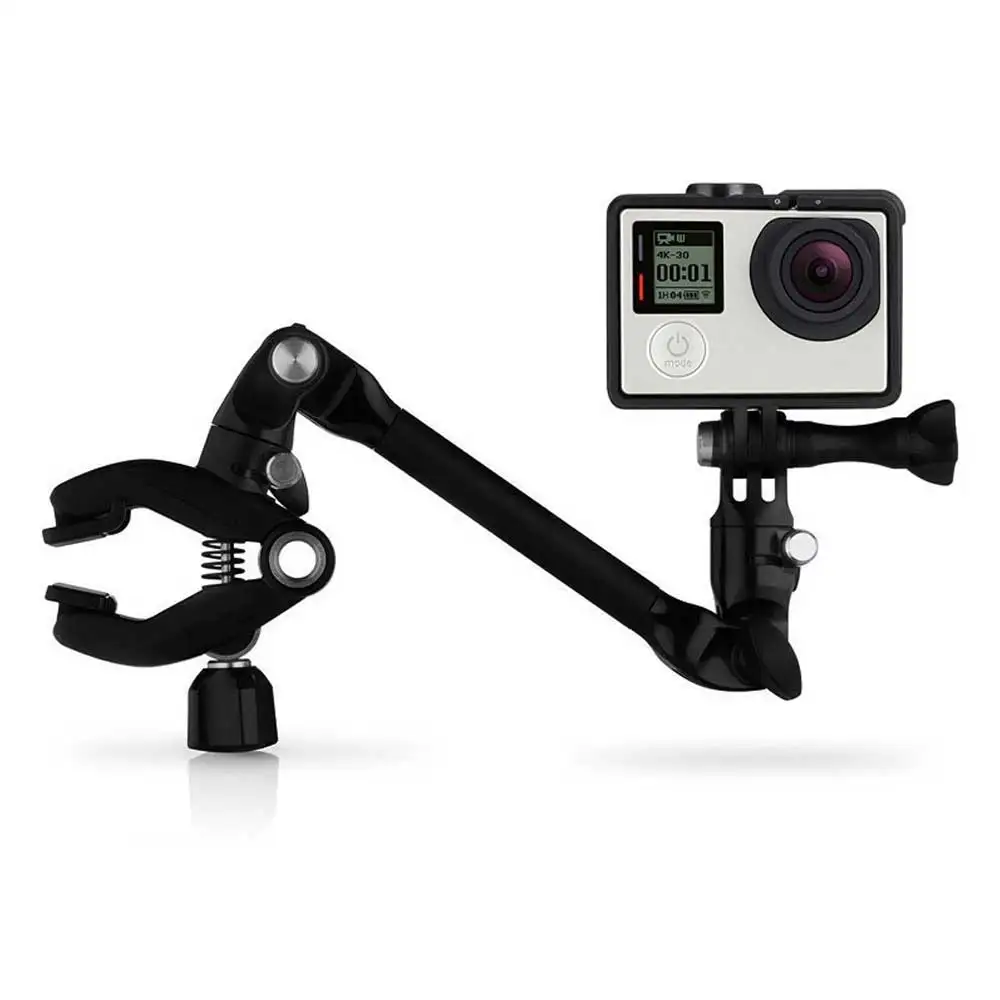 Зажим s образной формы для GoPro Hero 7/6/5/4/3/SJCAM SJ4000 h9 вращающийся на 360 градусов