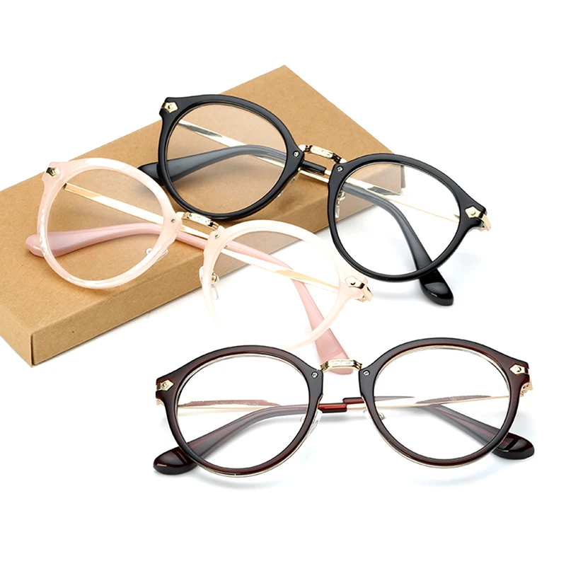 Винтажные мужские и женские очки с круглой оправой, прозрачные очки с полной оправой, оптические очки
