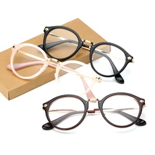 Винтажные мужские и женские очки с круглой оправой, прозрачные очки с полной оправой, оптические очки