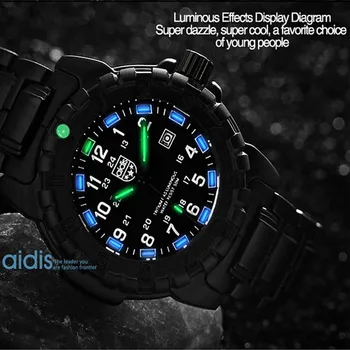 

ADDIES Top Brand Army Military Men Watches Stainless Steel Men's Quartz Combat Watches Waterproof Clock Relogio Masculino