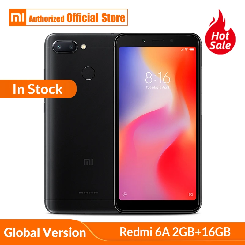 Xiaomi Redmi 6a 6 A 2gb 16gb Global Version 5 45 Full Screen 12nm Helio 2 Quad Core Smartphone 13mp Camera 3000mah Ce Fcc Cellphones Aliexpress