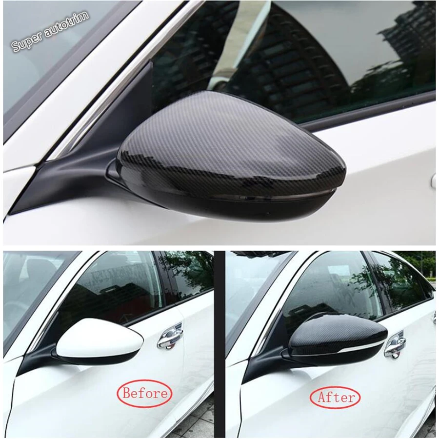 

Lapetus Accessories Exterior Wing Case Rearview Mirror Cover Trim Chrome Carbon Fiber ABS Fit For Honda Accord 10th 2018 2019