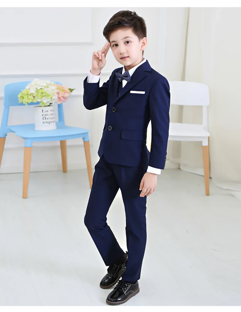 5 stks/set baby kids jongens blazers pak voor bruiloft childern jongens dress kleding formele