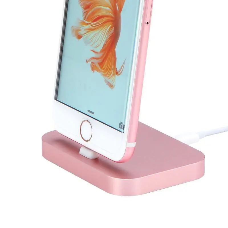 Aluminum Metal 8 Pin USB Charging Dock Desktop Data Sync