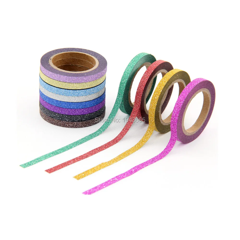 Hot sale 5mm tape hair extension glitter tape decor washy adhesive DIY