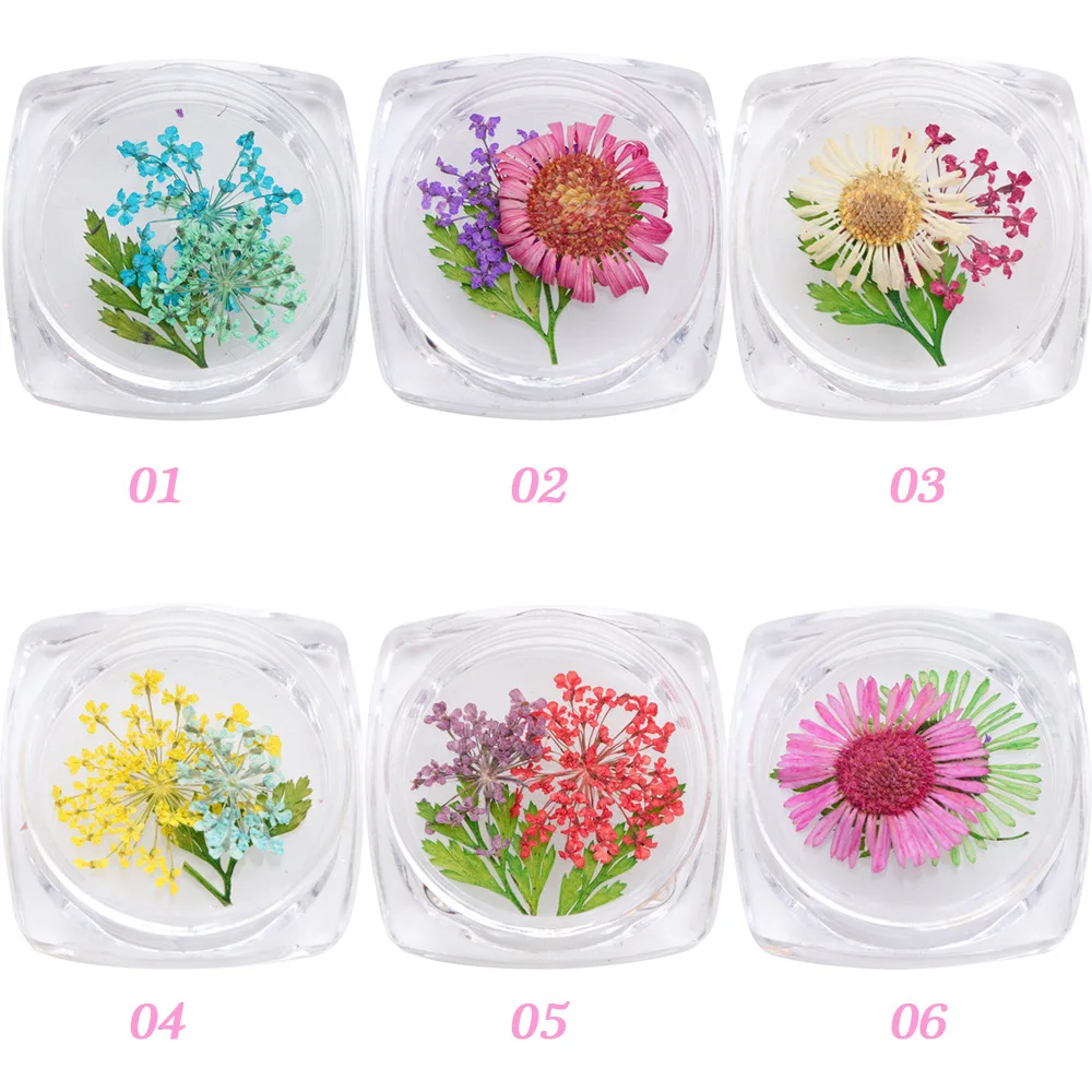 

Random 4 Boxes Real Dried Flower Plants For Epoxy Resin Pendant Necklace Jewelry Making Craft DIY Accessories/DIY Nail Art