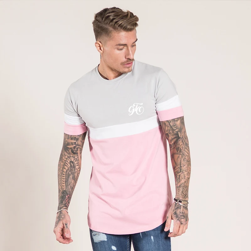Gingtto Men T shirt Signature Curve hem 