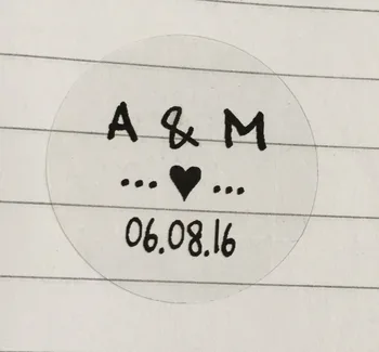 

90 pieces 1.19 inches customize Clear transparent round wedding envelop letter seals self adhesive label stickers