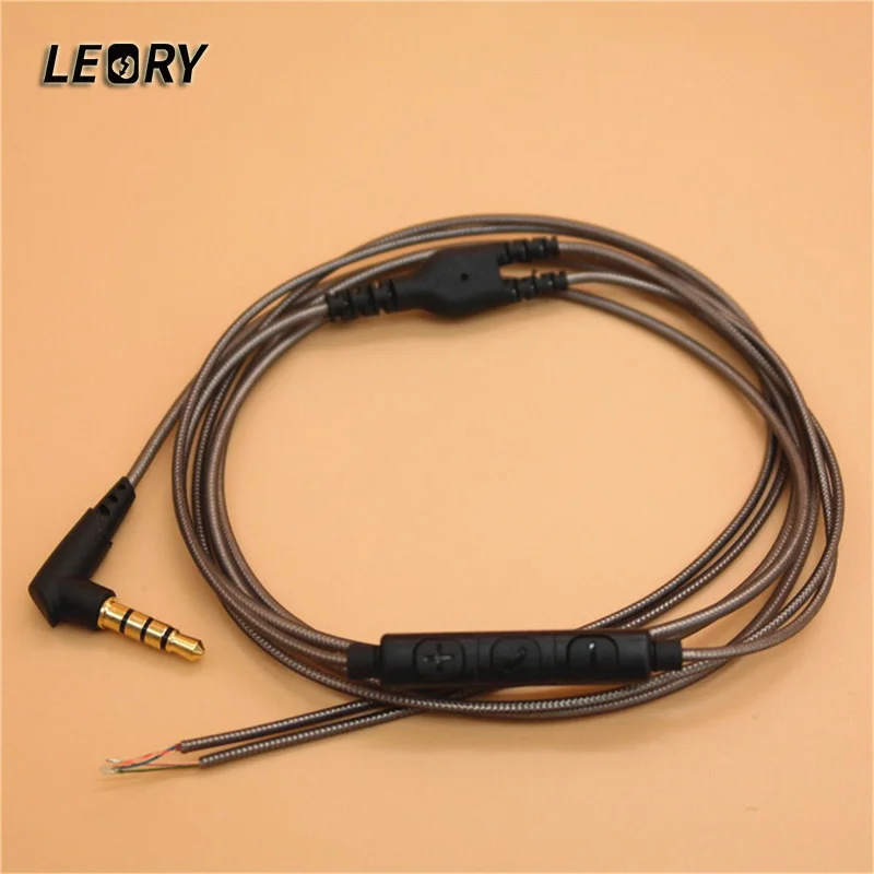 

LEORY 3.5mm DIY Earphone Audio Cables With Microphone Earbuds Maintenance Wire Repair Replacement Headphones Repair Headset Wire