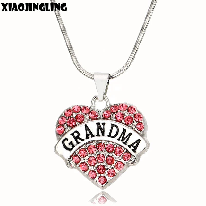 XIAOJINGLING очаровательное модное женское длинное ожерелье Grandma розовое/белое в форме