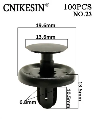 CNIKESIN 100 шт. 8 мм Универсальный Автомобильный Винтовые крепления Зажим автомобилей подкрылок клипы для Toyota Honda Accord АВТО Запчасти