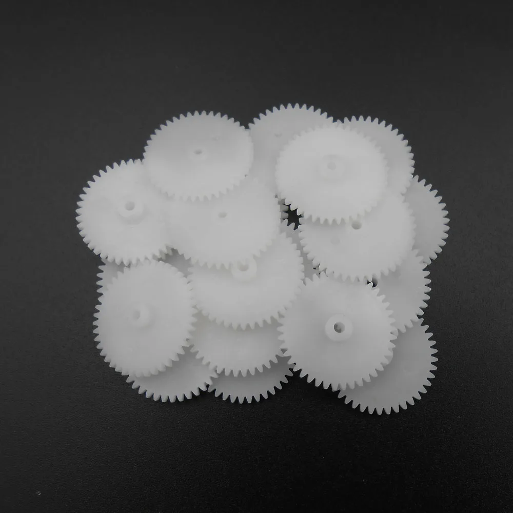 

20PCS/LOT 0.5M 42T 2A Plastic Spur Gear 0.5 Modulus T=42 Aperture: 2mm 1.95MM Tight Fitting 42 Teeth 4MMX22MM Gears NEW *FD858