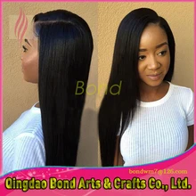 straight 100% unprocessed 8A top grade front full lace human hair wigs hand made glueless Lace Front Wigs for black women