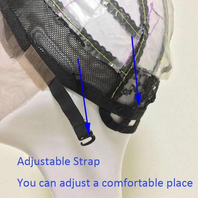 Mesh Front Glueless Lace Wig Cap For Making Wigs With Adjustable Straps Weaving Caps For Women Hair & Hairnets Easycap 6020