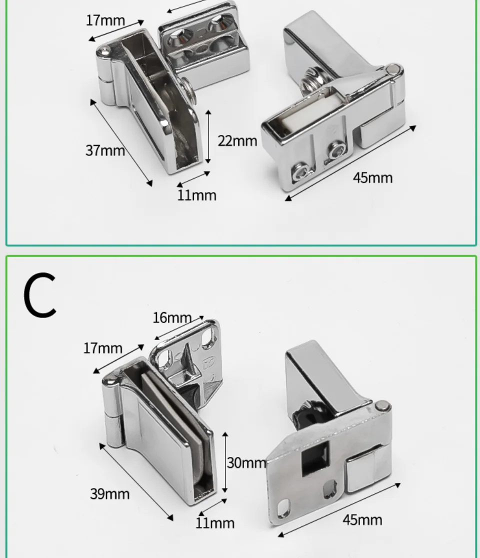 Hetrosy аппаратные средства Универсальный цинковый сплав стекло шарнир Зажим для винной двери без бурения легко установить