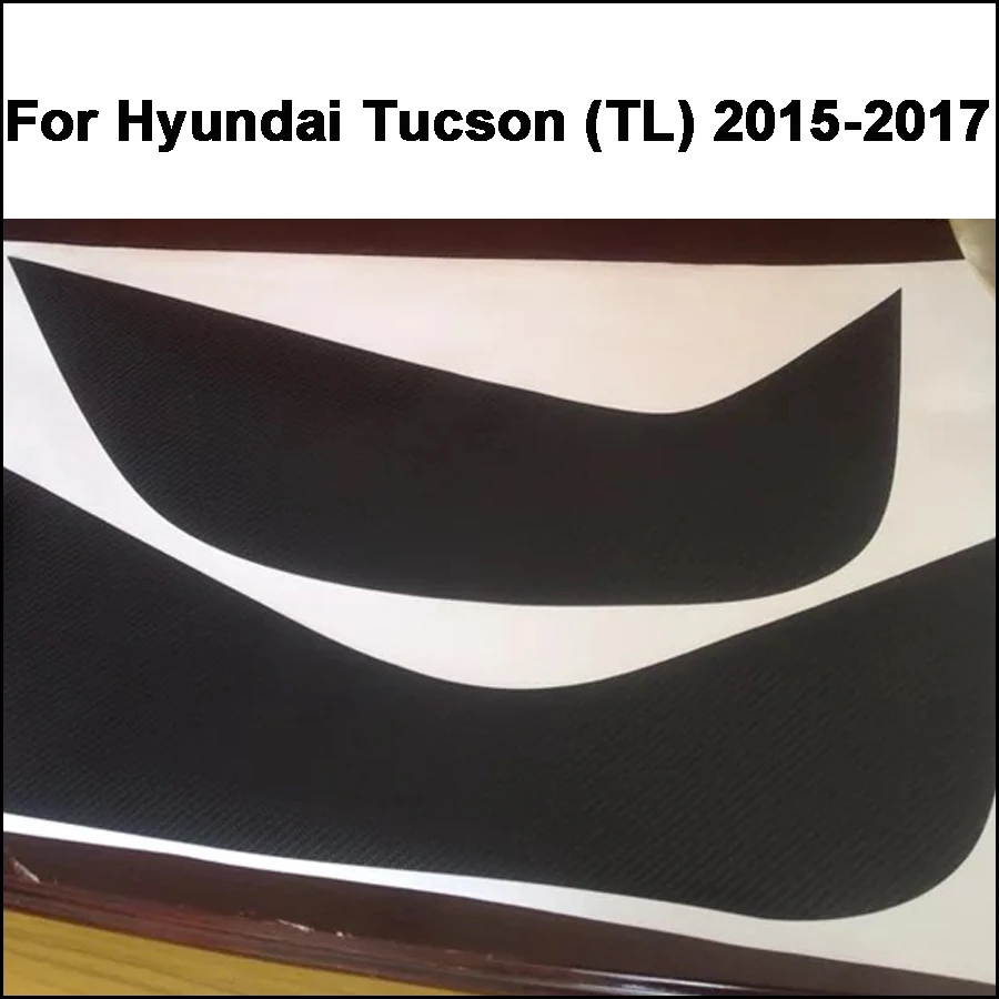 4 шт., автомобильный дизайн анти-kick колодки Защита углерода межкомнатных дверей Стикеры пленка для hyundai Tucson(TL