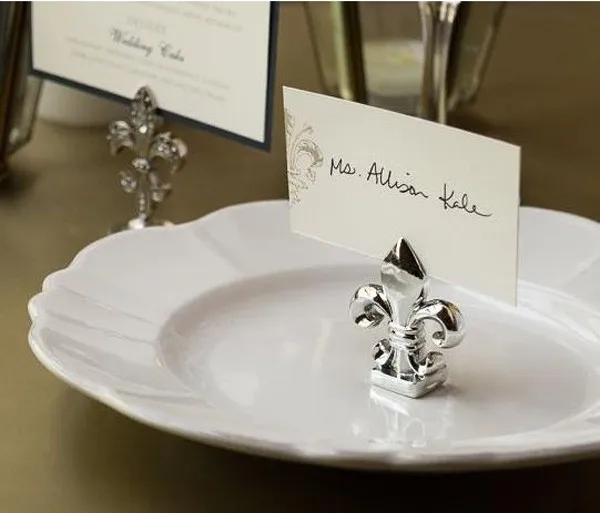 Wedding Party Decoration Fleur De Lis Silver Finish Place Name Wedding Party Decoration Fleur De Lis Silver Finish Place Name Card Photo Holder Table Number In Diy Decorations From Home Garden On