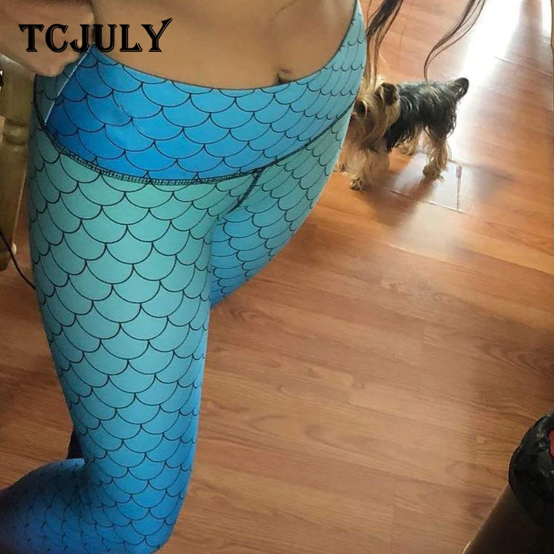 TCJULY, дизайн, сексуальные леггинсы «русалка», пуш-ап, высокая талия, штаны для тренировок, быстросохнущие, тонкие, эластичные, для фитнеса, женские леггинсы