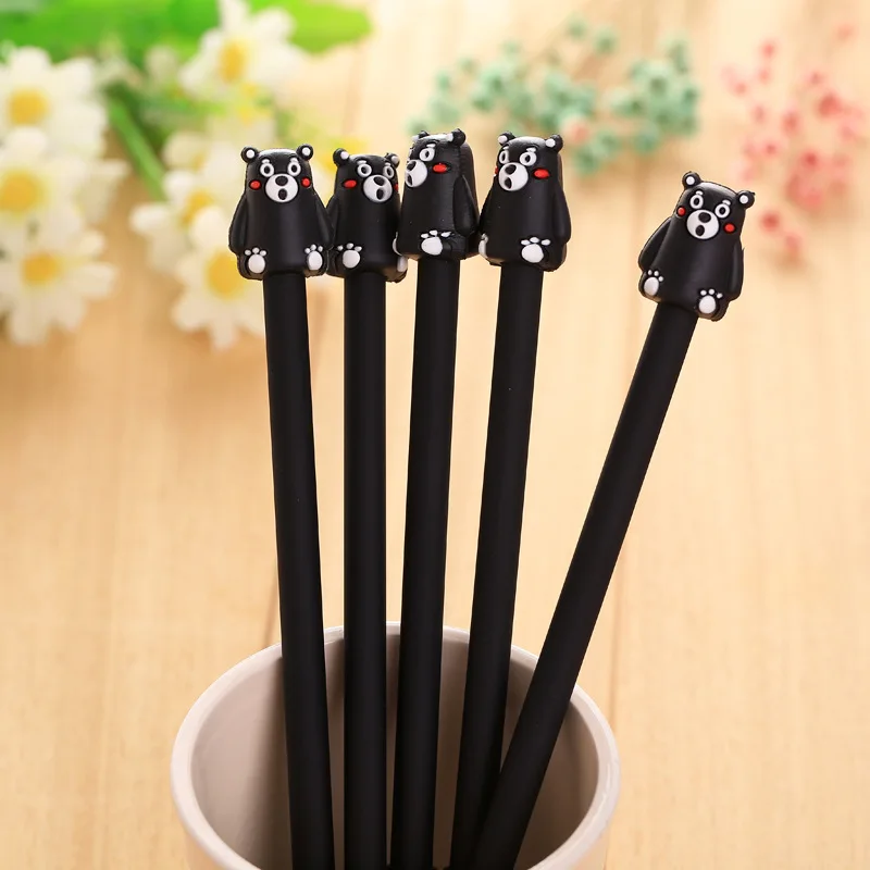 100pcs/lot many designs cartoon love cat claw cactus animal bear creative gel pen water Rollerball pen sign pen promotion gift - Цвет: Небесно-голубой