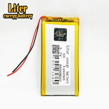 

126090 3.7v 8000mAh lithium ion rechargeable Polymer battery Replacement With PCB for MP4 MP5 GPS POWER BANK Tablet MID Toys