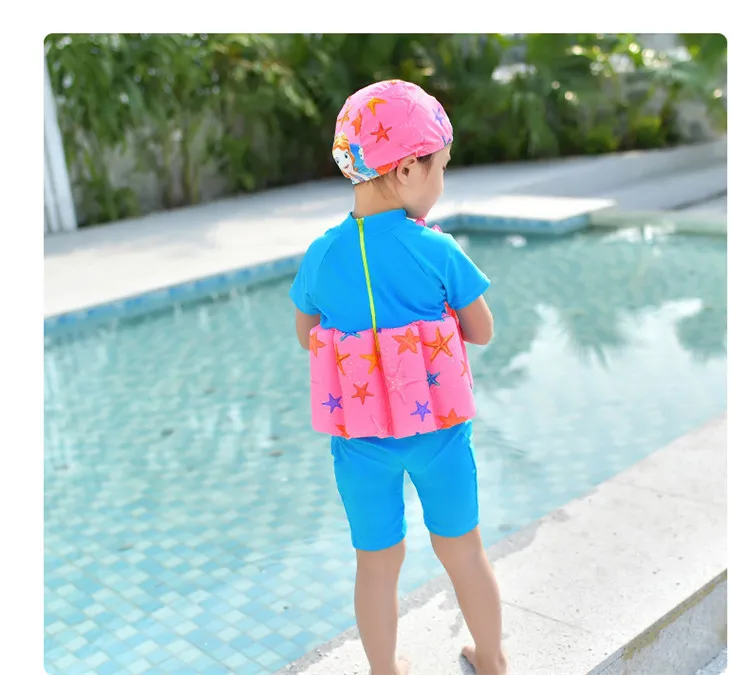 Детский купальный костюм на молнии для мальчиков плавучие купальные костюмы съемный купальный костюм защитный безопасный купальный костюм для обучения