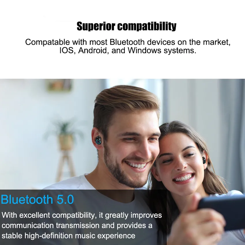 ONIKUMA T3 TWS настоящие беспроводные мини наушники, гарнитура Bluetooth 5,0, наушники IPX5, Беспроводные спортивные гарнитуры с микрофоном