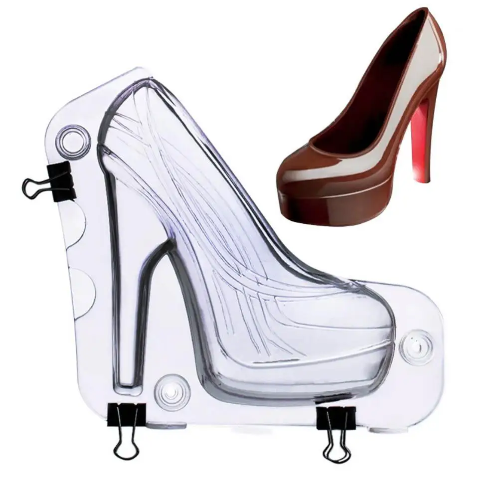 3D Woman High Heel Shoe Chocolate Fondant Cake DIY Pastry Baking Tool Maker Mold Useful | Дом и сад