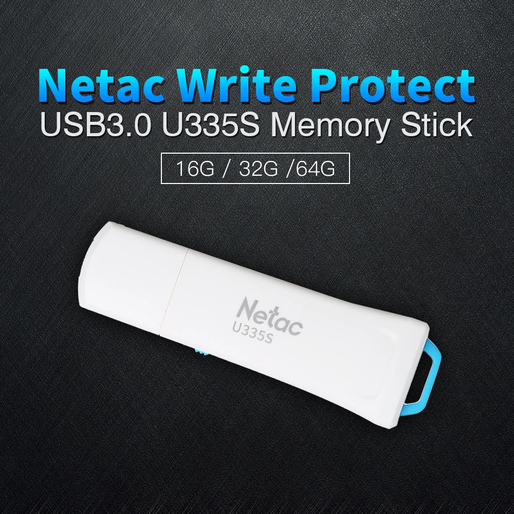 Netac защита от записи USB3.0 флеш-накопитель U335S 16 ГБ 32 ГБ 64 Гб карта памяти флеш-накопитель U палочки usb флеш-накопитель