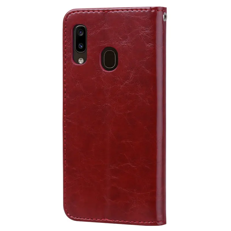Кожаный деловой чехол для Samsung A20 A20E роскошный кошелек с откидной крышкой Galaxy A20e A