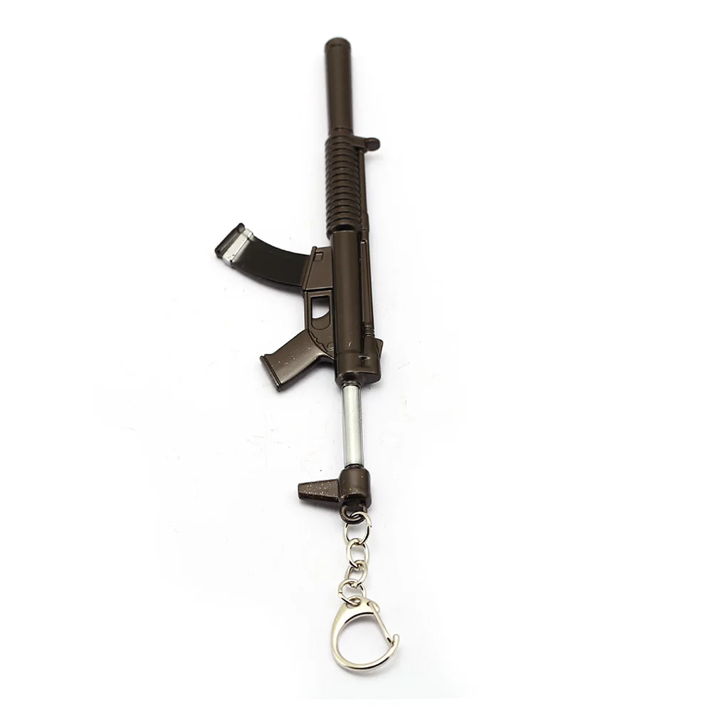 Горячие игры 32 стиля PUBG CS GO брелоки в виде оружия AK47 модель оружия 98K снайперская винтовка брелок кольцо для мужчин Подарки Сувениры 17 см - Цвет: Светло-розовый