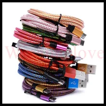 1000 шт/партия, 1 м, 3 фута, металлическая ткань, нейлоновый Плетеный 8-контактный кабель, аксессуары, связки для iphone 5 5s 6 6s 7 8 для ipad