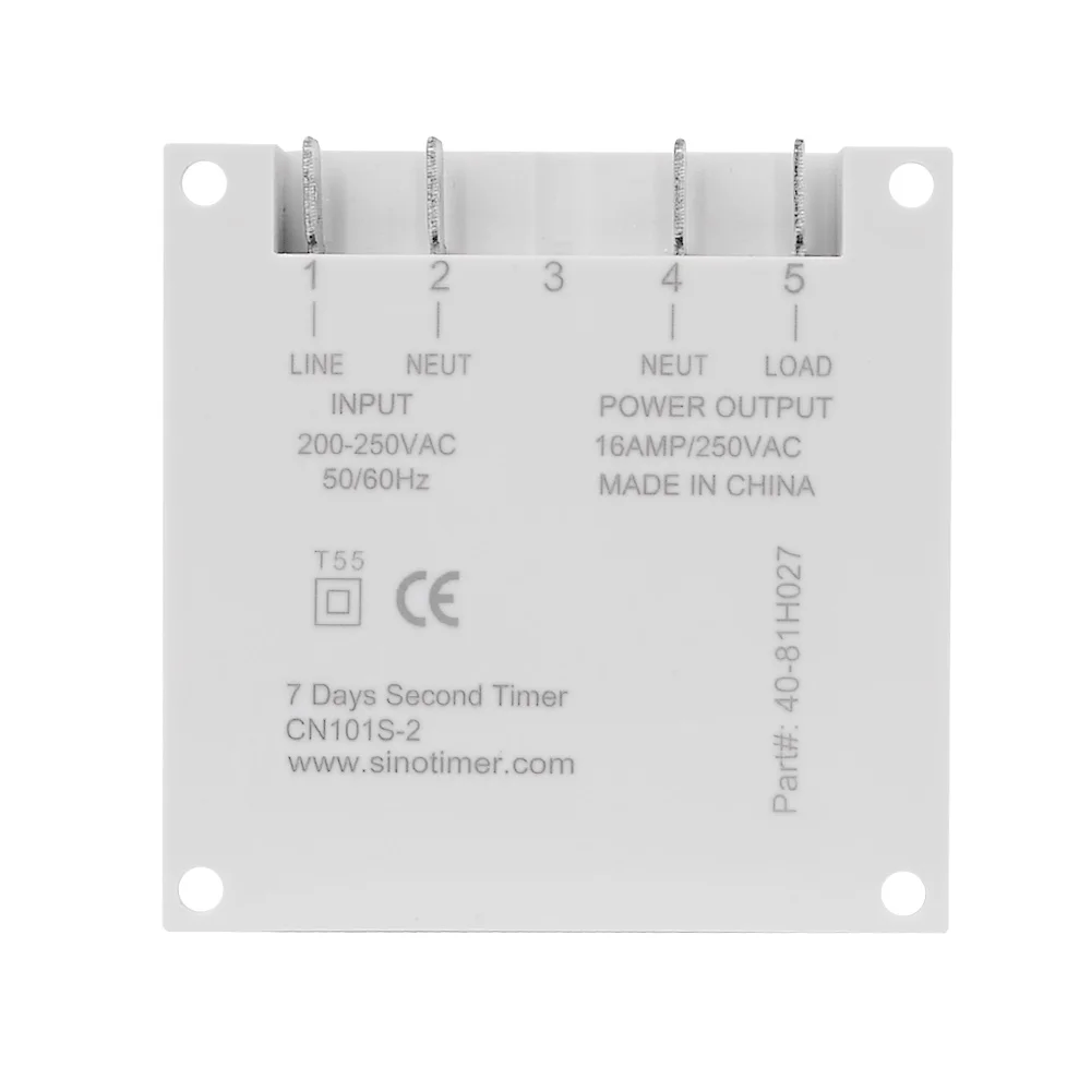 1 Second Interval 5V 12V 24V 110V 220V Digital LCD Timer Switch 7 Days Weekly Programmable Time Relay Programmer CN101S