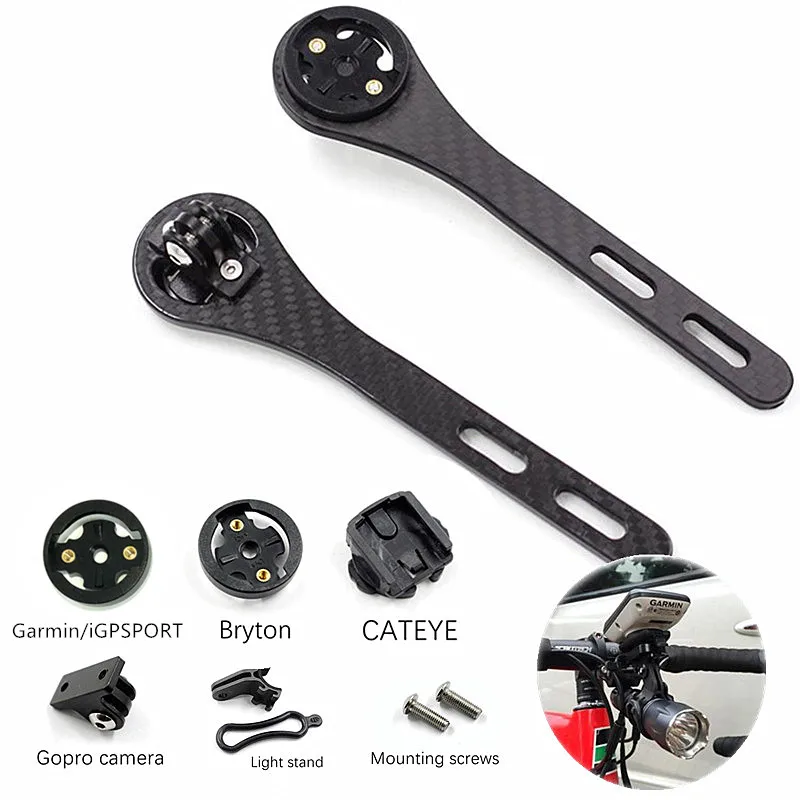 

Bicycle Computer Mount Full Carbon 3K Road MTB Bike handlebar GPS Holder for Garmin Cateye Bryton iGpsport Blackbird GoPro