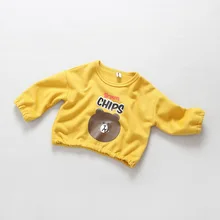 Children’s Clothing Bro*n Bear Hoodies 2016 New Baby Boys And Girls Loose Pullover Solid Soft Fashion Kids Cartoon Tops