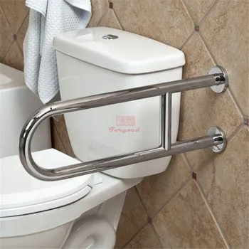 

Barrier-Free Armrest Wire-Drawn Surface of Handicapped Toilet Armrest U-Bathroom Toilet with Fixed Wall Seats