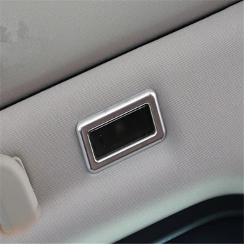 

WELKINRY car auto cover styling For Jaguar F-PACE 2016 2017 2018 ABS matt silver roof top rear tail reading lamp light trim